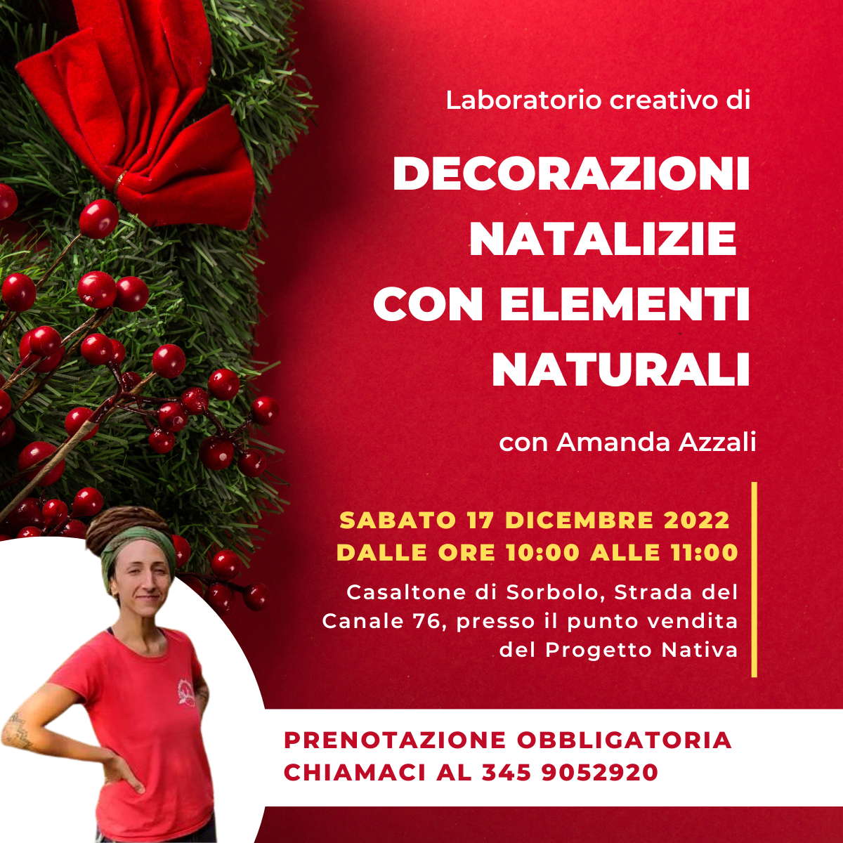 Laboratorio creativo: decorazioni natalizie con elementi naturali